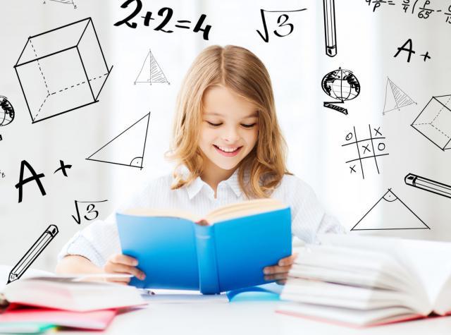 勉強している女の子の頭の中のイメージ画像